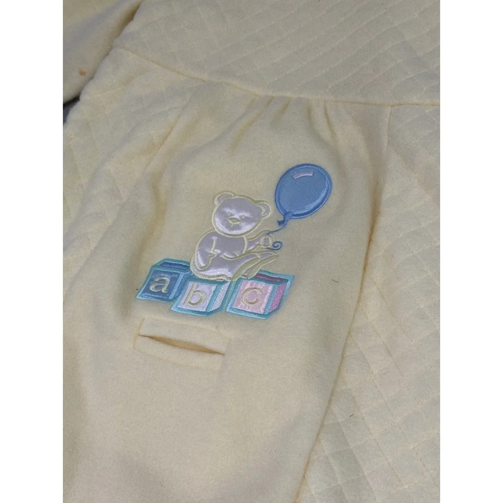 VTG Baby UR It Quilted Bunting Bag Hooded Sleep Sack Yellow Bear 6/9M